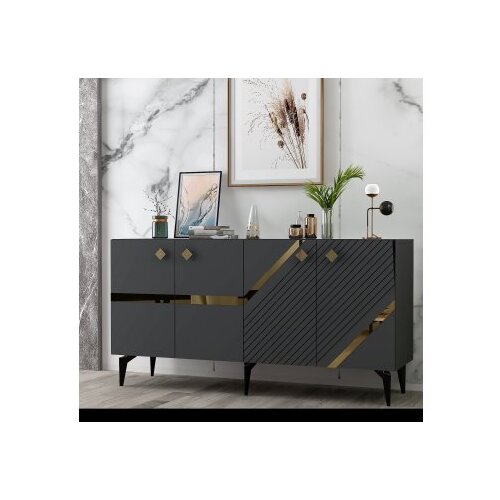 Hanah home iris - anthracite, gold anthracitegold console Cene