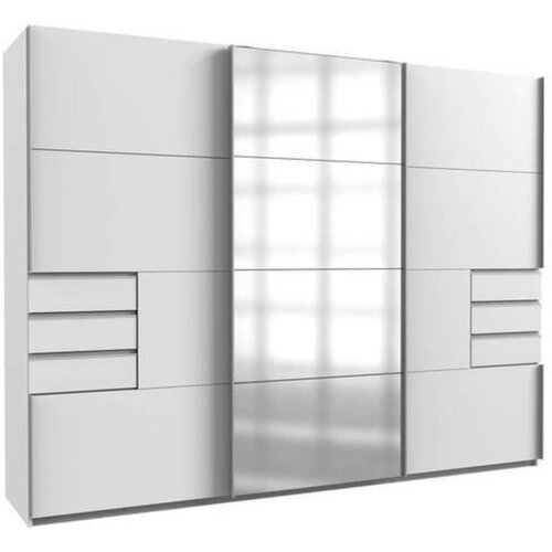 MID.YOU OMARA Z DRSNIMI VRATI, prozorno, bela, barve aluminija Cene