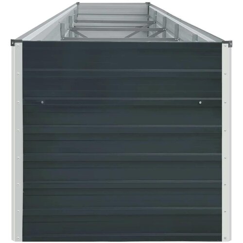  Povi&amp;scaron;ena vrtna gredica pocinčani čelik 400x80x77 cm antracit Slike
