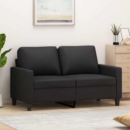 Dvosjed od tkanine crni 120 cm od umjetne kože Cijene
