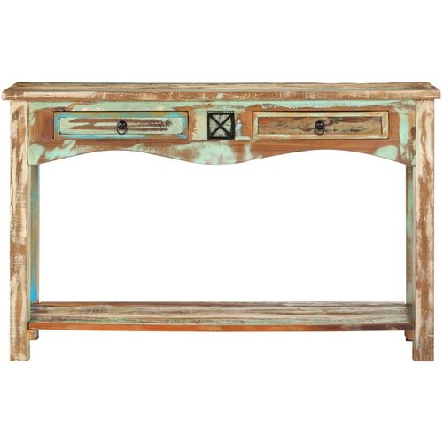  Konzolni stol od masivnog obnovljenog drva 120 x 40 x 75 cm Slike