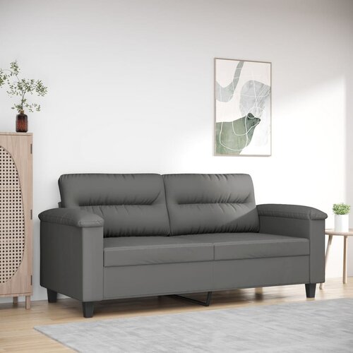 vidaXL Dvosjed tamnosivi 140 cm od mikrovlakana Cijene