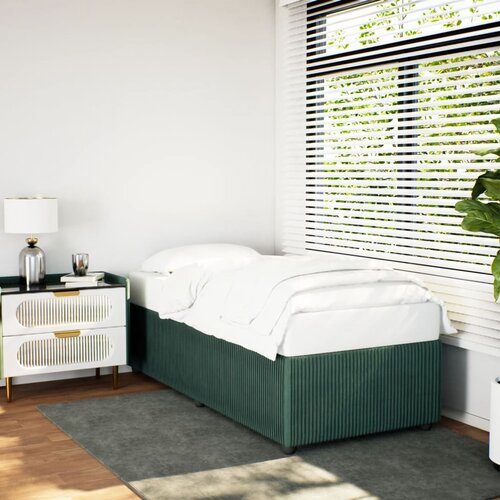 Furnova Posteljni okvir brez vzmetnice temno zelen 80x200 cm žamet, (21937159) Slike