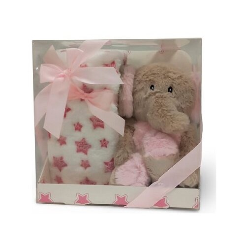 Baby Bear Origin set igračaka i ćebence-slon pink Slike