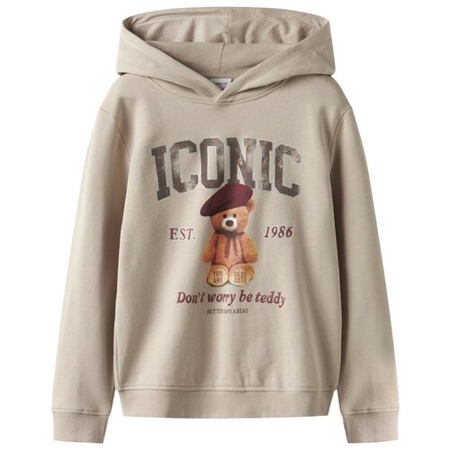 Name it pulover DR 13249371 NKFRYCCA LS NREG SWEAT WH BRU BOX D bež 116 Slike