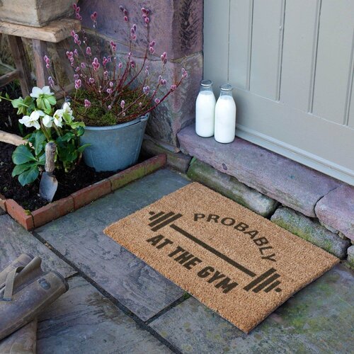 Artsy Doormats Predpražnik iz kokosovih vlaken 40x60 cm Probably At The Gym &amp;ndash; Slike
