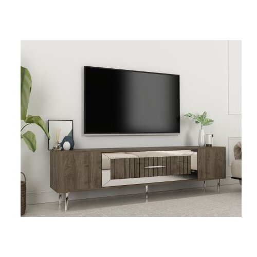 Hanah home tv polica Dekolp3 walnut silver Cene