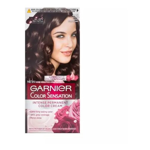 Garnier color Sensation 4.15 ledena mahagoni smeđa farba za kosu Slike