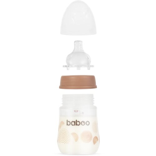 Baboo Anti-colic Feeding Bottle antikolična steklenička za otroke od rojstva Au Naturale, 0+ months 180 ml Slike