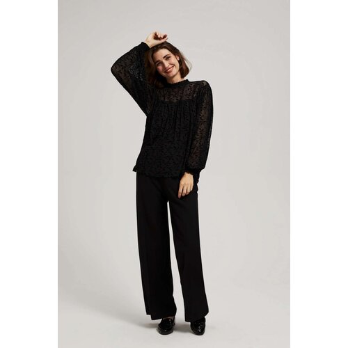 Marisse Black Puff Sleeve Shirt Slike