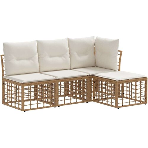  Set vanjskih sofa Prirodna Poliester - Prirodna bez stola Cijene