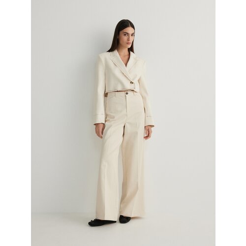 Reserved - LADIES` TROUSERS - krem Cijene