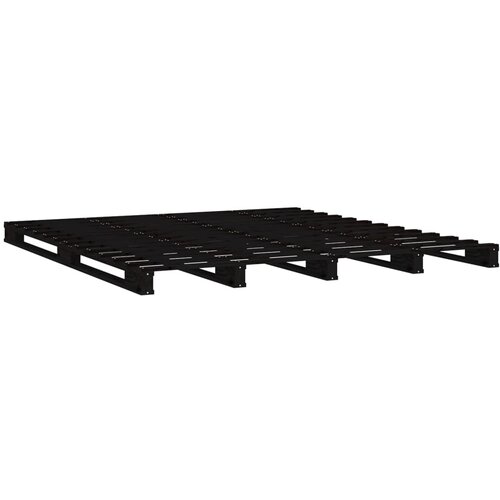  Krevet od paleta crni 120x190 cm od masivne borovine bračni Slike
