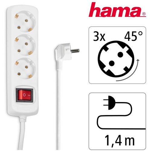 Hama Produžni kabl bijeli, 3 utičnice, 1,4m Cijene