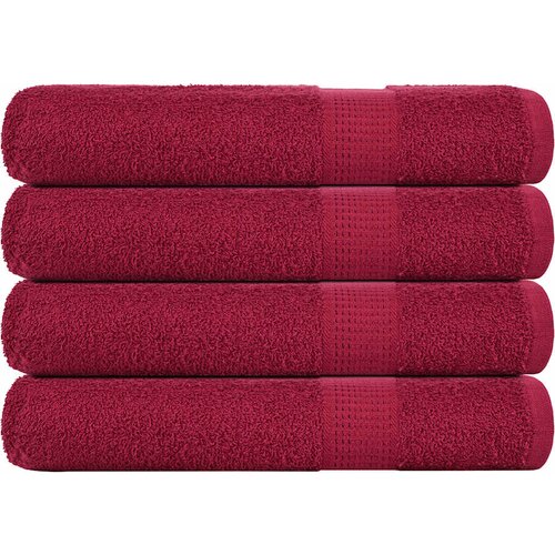 vidaXL Brisače za savno 4 kos bordo 80x200 cm 360 g/m² 100% bombaž Cene