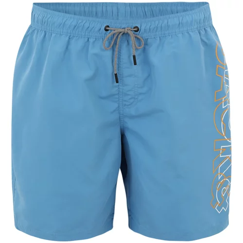 Jack & Jones Plus Kupaće hlače 'FIJI' plava / narančasta / bijela