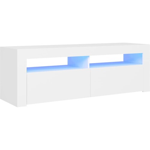 Maison Chic TV omarica - TV stojalo - Televizijska omarica z LED lučkami bela 120x35x40 cm, (21701808) Cene