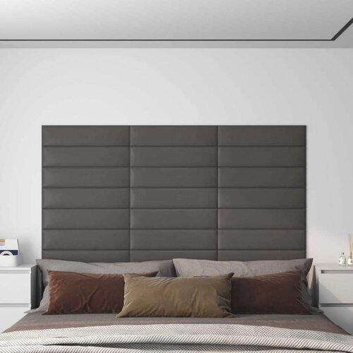  Zidna uzglavlja 12 pcs Sivi 60 x 15 cm tkanina - Sivi 60 x 15 cm Pravokutno Cijene