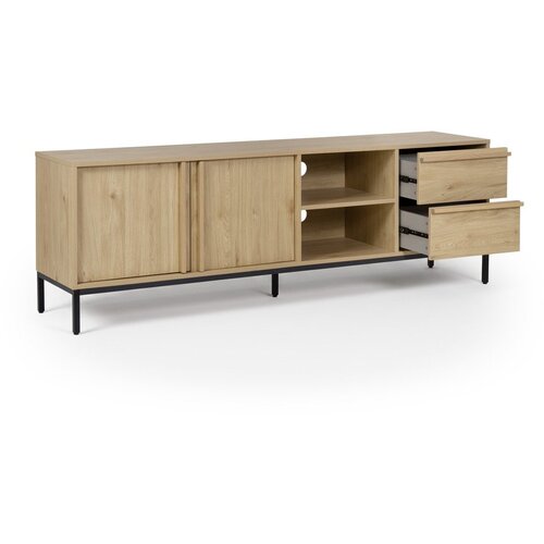 Marckeric TV omarica v hrastovem dekorju v naravni barvi 180x59x40 cm Luc &amp;ndash; Slike
