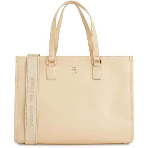 Tommy Hilfiger Ročna torba Th Monotype Tote AW0AW15978 Harvest Wheat ACR