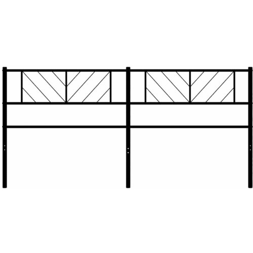 Metalno zamjensko uzglavlje crno 200 cm Slike