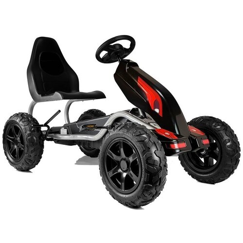  Gokart na pedale B012 - gume na pumpanje - crni Slike