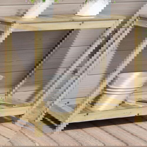 VidaXL Stol za sadnju s policom 82 5x50x75 cm od impregnirane borovine Slike