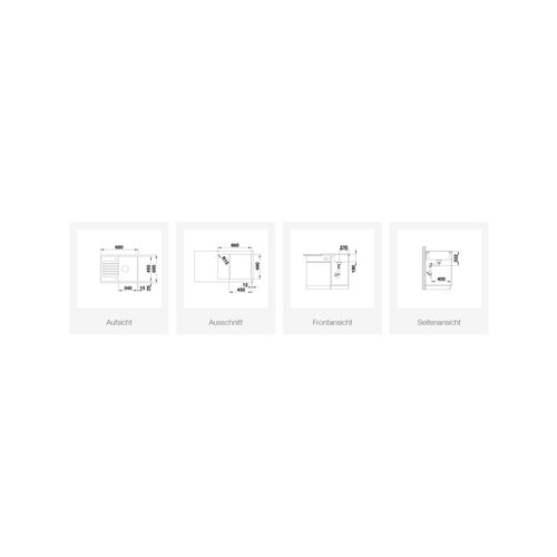 Blanco sudoper ZIA 45 S SILGRANIT CRNA, s dalj. upr. Slike