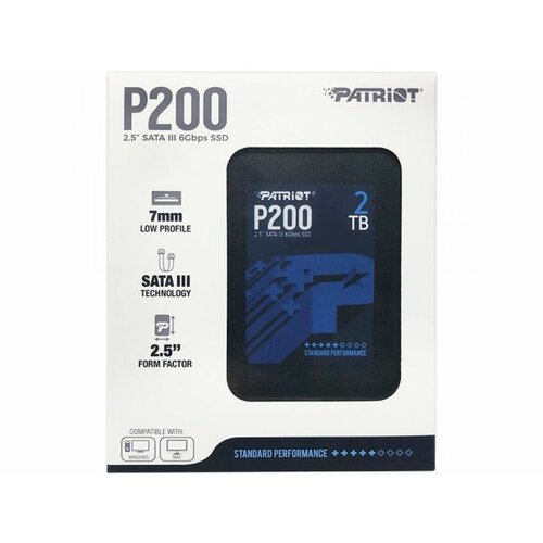 Patriot SSD 2.5 SATA3 2TB P200 530MBS/460MBS P200S2TB25 ssd hard disk Slike