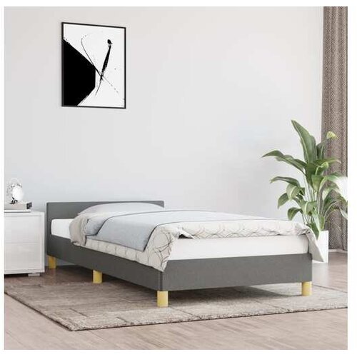  Za krevet s uzglavljem tamnosivi 80x200 cm od tkanine Cijene