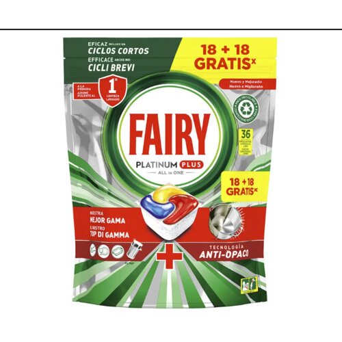 Fairy kapsule za mašinsko pranje posuđa platinum plus all in one lemon, 36 komada Cene