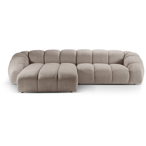 Micadoni Home Bež žametna kotna sedežna garnitura Diana &amp;ndash; Slike