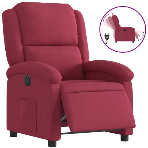 Maison Chic Električni naslanjač - Relax naslanjač vinsko rdeč žamet, (22061594) Cene