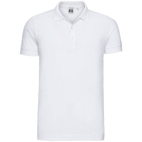 RUSSELL Men&amp;#039;s T-shirt Stretch Polo R566M 95% smooth cotton ring-spun 5% Lycra 205g/210g Slike