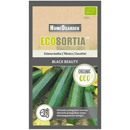 HOMEOGARDEN Sjeme povrća Ecosortia tikvica Black Beauty (Botanički opis: Cucurbita pepo L.)