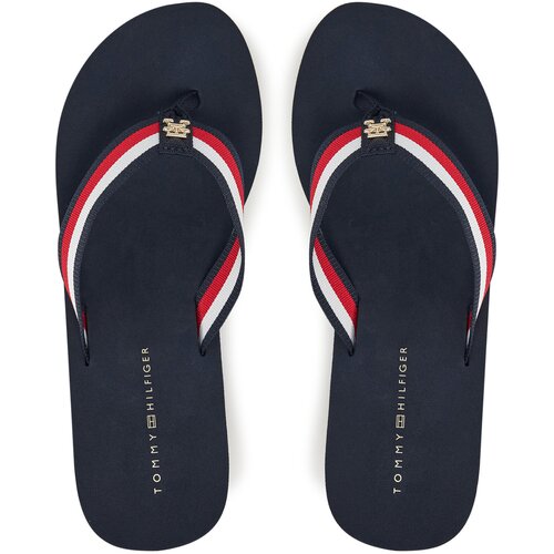 Tommy Hilfiger Japonke Th Corporate Wedge Beach Sandal FW0FW08520 Mornarsko modra Cene