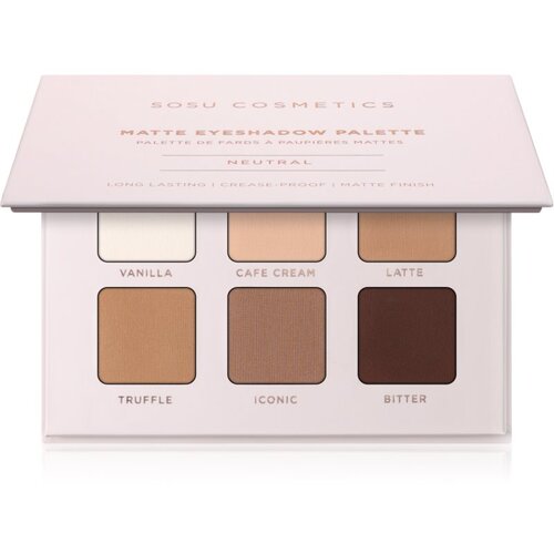 SOSU Cosmetics Matte Eyeshadow Palette paleta senčil za oči odtenek Neutral 6x1.3 g Cene