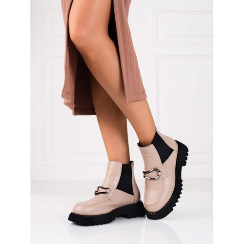 SHELOVET Women's leather ankle boots on the platform Cene