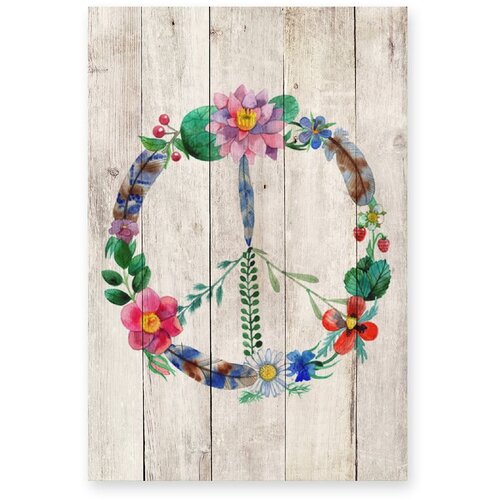 Surdic Lesena stenska dekoracija Peace, 40 x 60 cm Slike