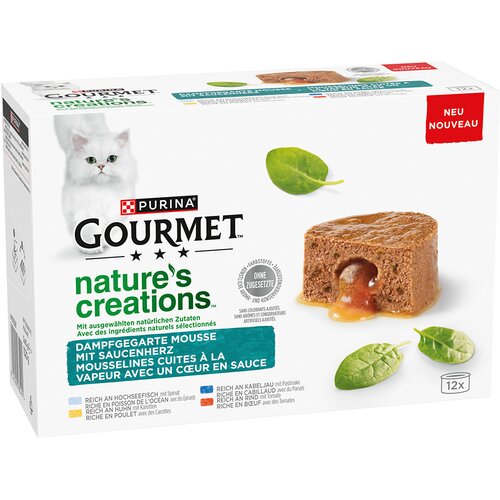  Varčno pakiranje Gourmet Nature's Creations Gravy Heart 24 x 85 g - Morske ribe Cijene