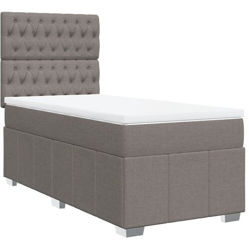 Maison Chic Box spring postelja - Vzmetna postelja z vzmetnico taupe 90x190 cm blago SL24439, (21879992) Cene