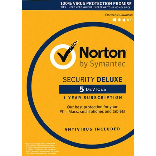 Norton Security Deluxe - 5 Device - 1 Year - Key EUROPE Cene