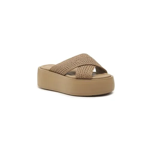 Calvin Klein Natikači Bubble Slide-Woven HW0HW01468 Rjava