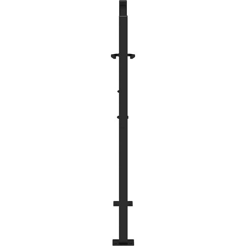 VidaXL Vrtna vrata crna 105x106 cm Čelični dizajn svjetla Slike