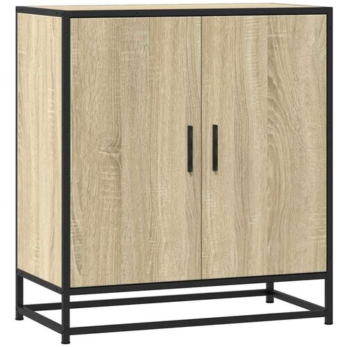 VidaXL Komoda boja hrasta 68x35x76 cm konstruirano drvo i metal Slike