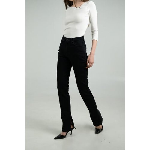Legendww zenske crne slim fit farmerice sa visokim strukom i ravnim nogavicama -model 225 .225-8260-b1 Slike