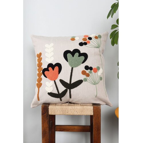 Mioli Decor Lanena okrasna blazina 43x43 cm Lale – Cene