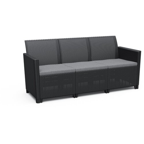 Keter Tamno siva vrtna sofa od umjetnog ratana Claire &amp;ndash; Slike