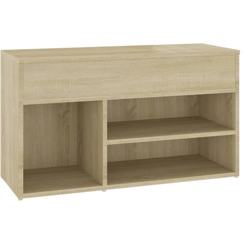 Maison Chic Klop za čevlje - Sedež za čevlje sonoma hrast 80x30x45 cm iverna plo&amp;scaron;ča, (21777372) Slike