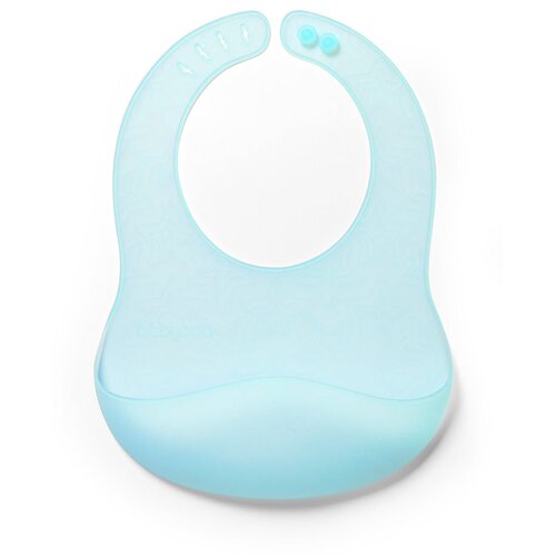 BabyOno Silikonski podbradak ultrathin 6 m+, plava Slike